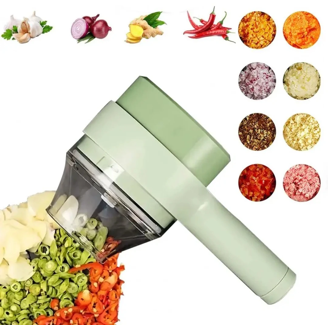 Elektron Tərəvəz Doğrayıcı – USB ilə Şarj Olunan, Xüsusi Paslanmaz Metal Bıçaqlı Portativ Mini Blender