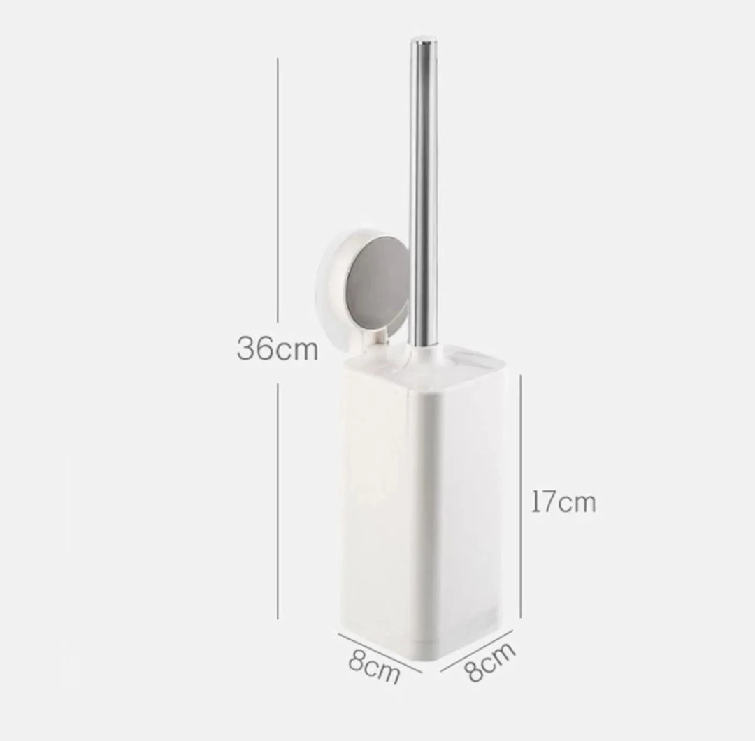 JS Professional Silikon Tualet Fırçası – Divar Yapışqanlı, Antibakterial və Elastik Başlıqlı Modern Vanna Aksesuarı