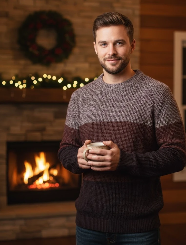 Üç Rəngli Toxunma Sviter