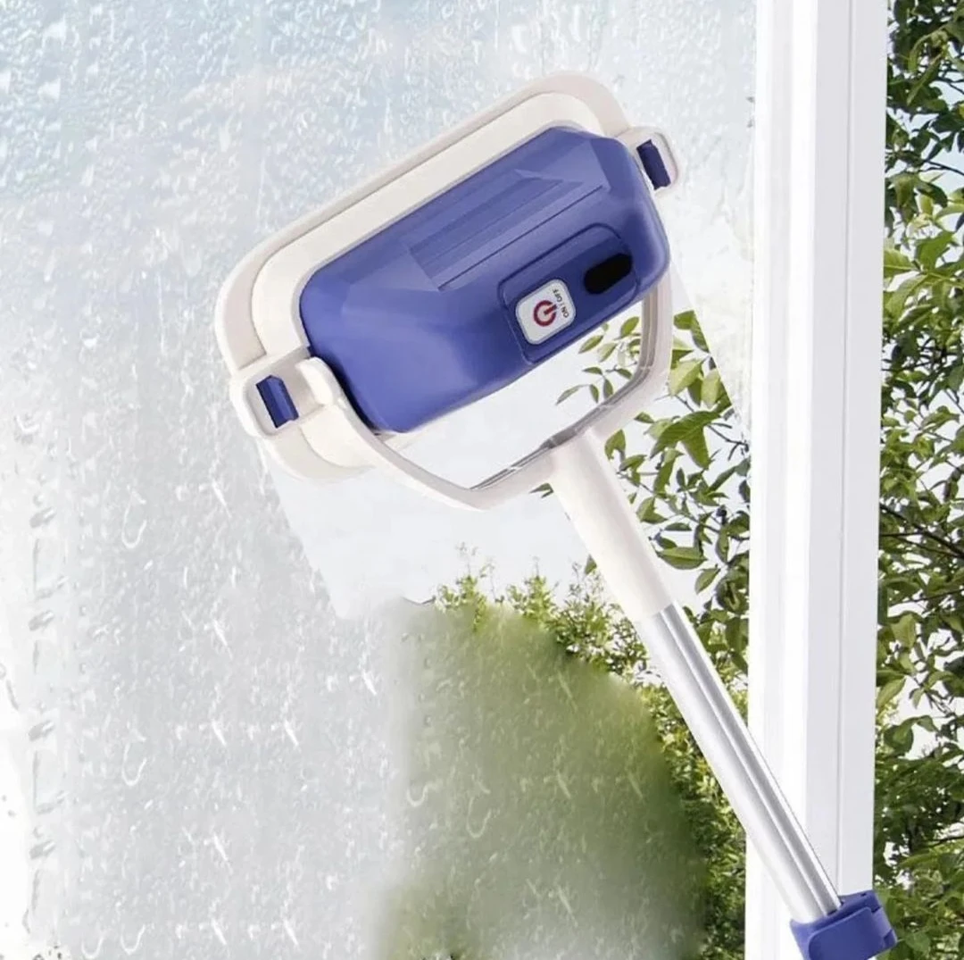 Elektron Simsiz Şüşə Təmizləyici – USB ilə Şarj Olunan, Mikrofiber Başlıqlı və Erqonomik Dizaynlı Pəncərə Təmizləmə Cihazı