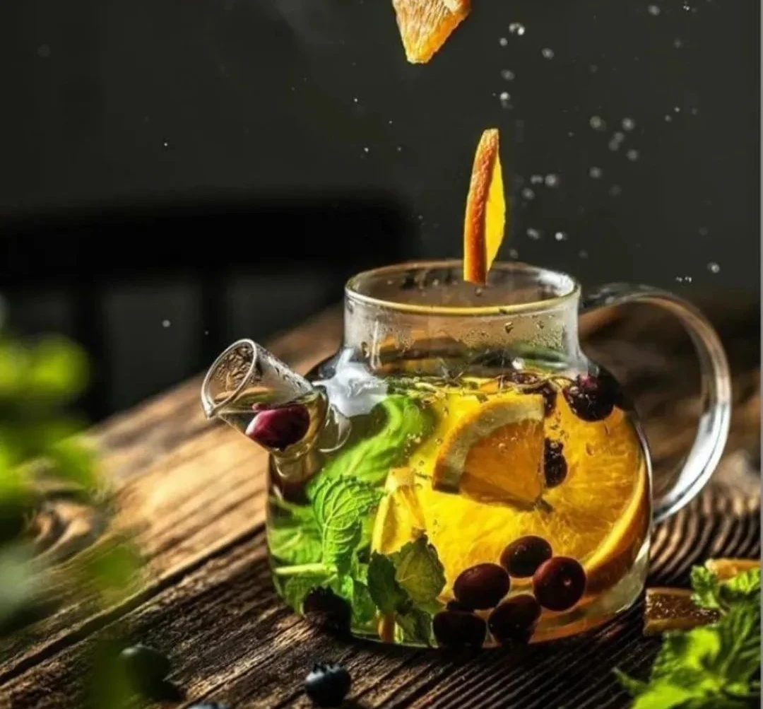 Terra 1000 ml Şüşə Dəmlik – Bambuk Qapaqlı, Borosilikate İstiyədavamlı Şəffaf Çaydan