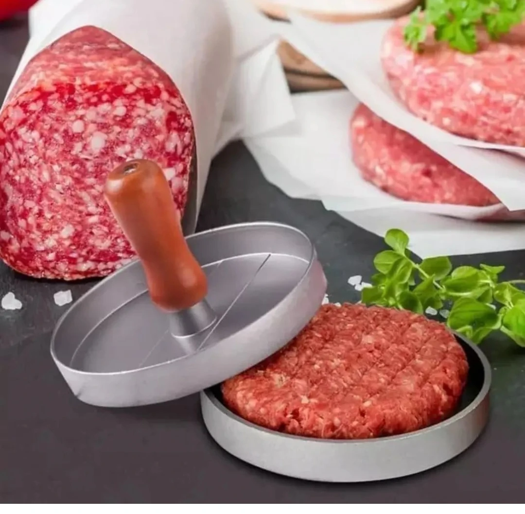 Professional Burger Press – Mükəmməl Formalı Burgerlər üçün Paslanmaz Metal Alət