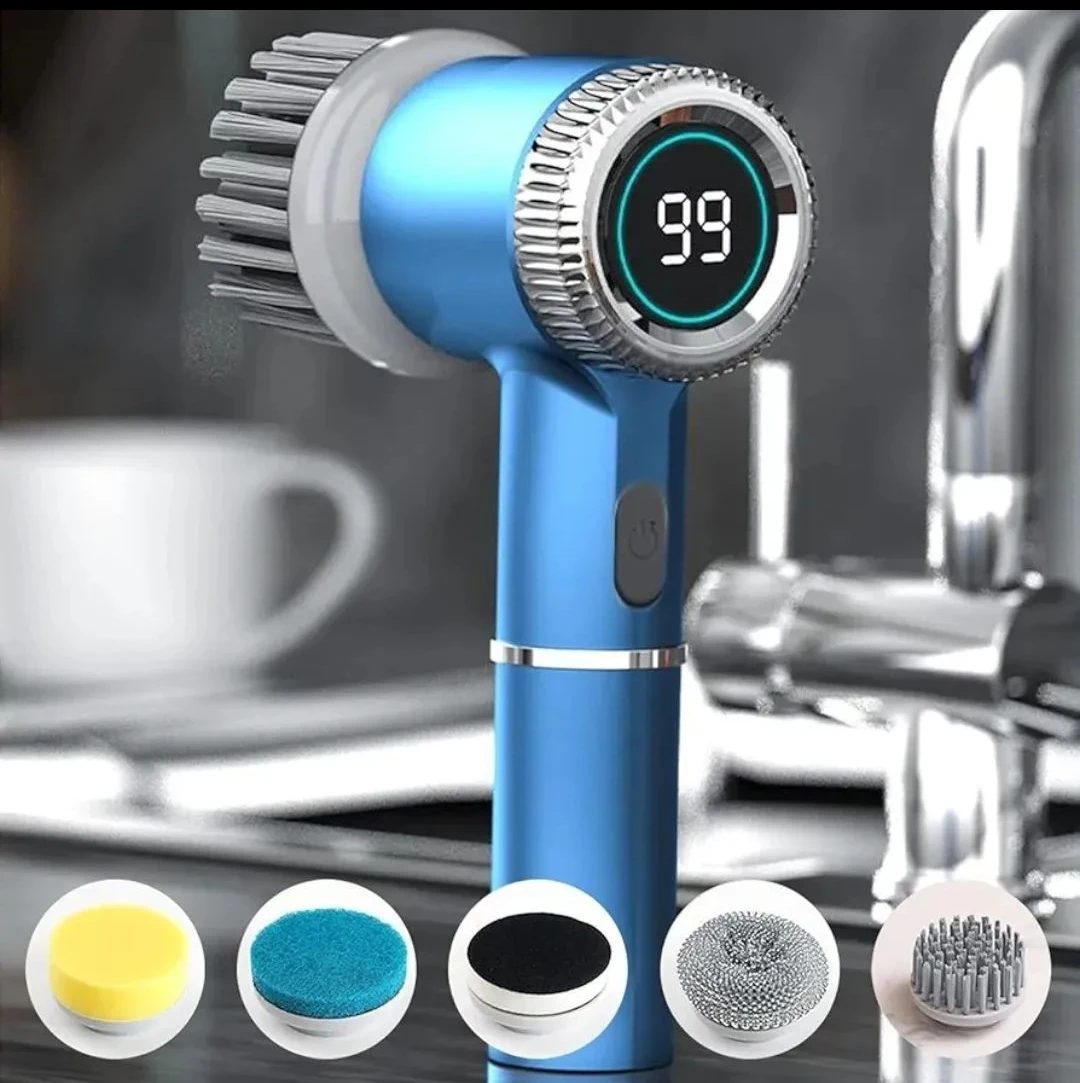 5 Başlıqlı Elektron Təmizlik Fırçası – USB ilə Yenidən Şarj Oluna Bilən Professional Skrubber