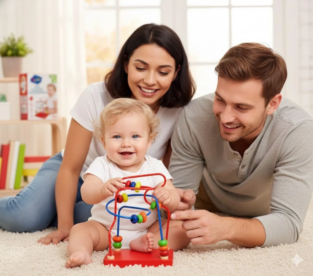 Mini Kordinasyon Oyunu – Uşaqlar Üçün Rəngarəng Labirint, Motor Bacarıqlarını İnkişaf Etdirən Eğitici Taxta Oyuncaq