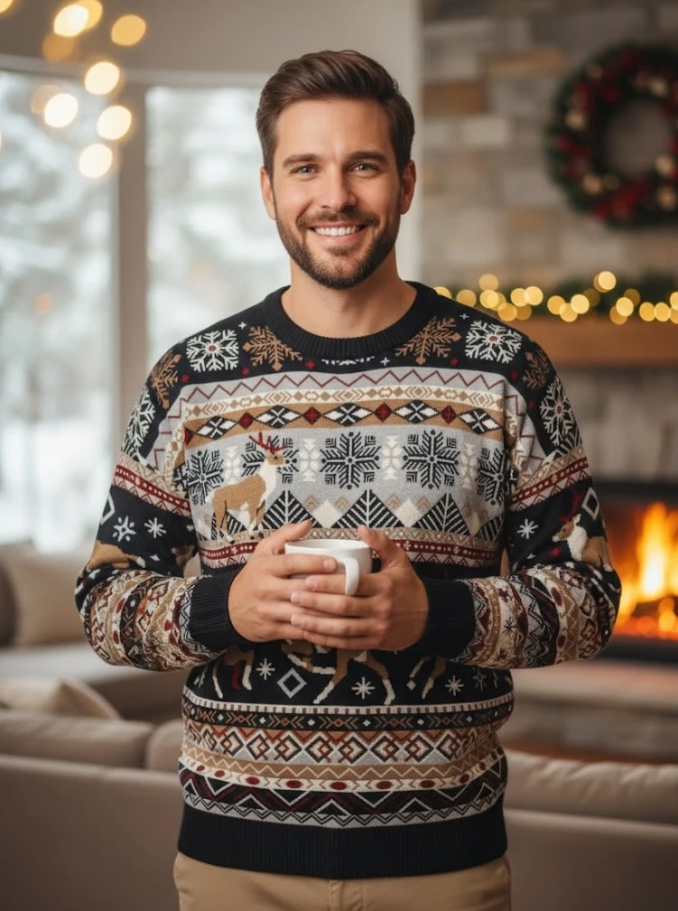 Yeni İl Naxışlı Sviter