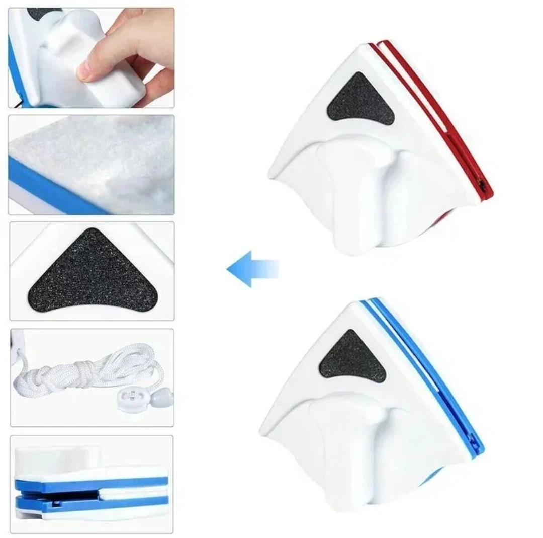 Maqnitli İki Tərəfli Şüşə Təmizləyicisi – Yüksək Mərtəbələr üçün Təhlükəsiz Silən