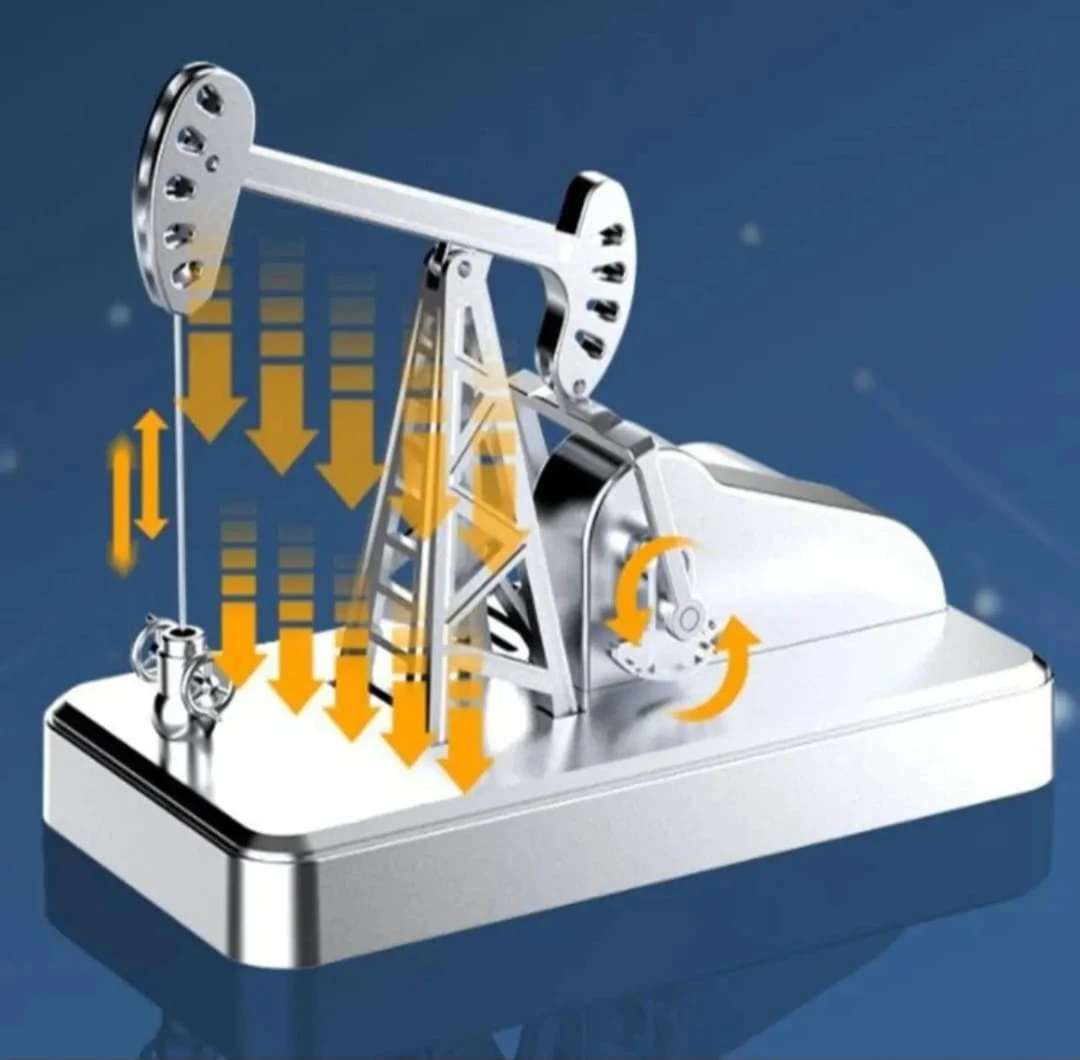 Neft Buruğu Maketi – USB və Günəş Enerjili Ətirləndirici, Dekorativ Model