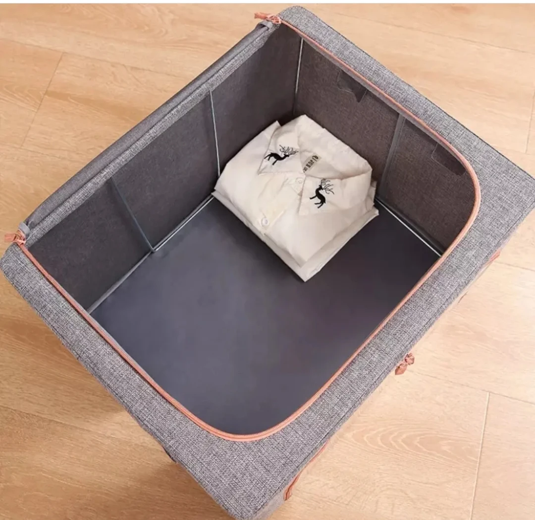 geniş Qapaqlı Orqanayzer Qutu – 40x30x20 sm, Çoxməqsədli Tekstil Saxlama Qutusu