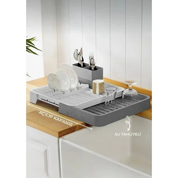 Barones Tənzimlənən Qab-qacaq Qurulayıcı – Açılıb-kapanan Dizayn, Su Tahliyeli Drenaj Sistemi, Yüksək Keyfiyyətli Polipropilen Mətbəx Orqanayzeri