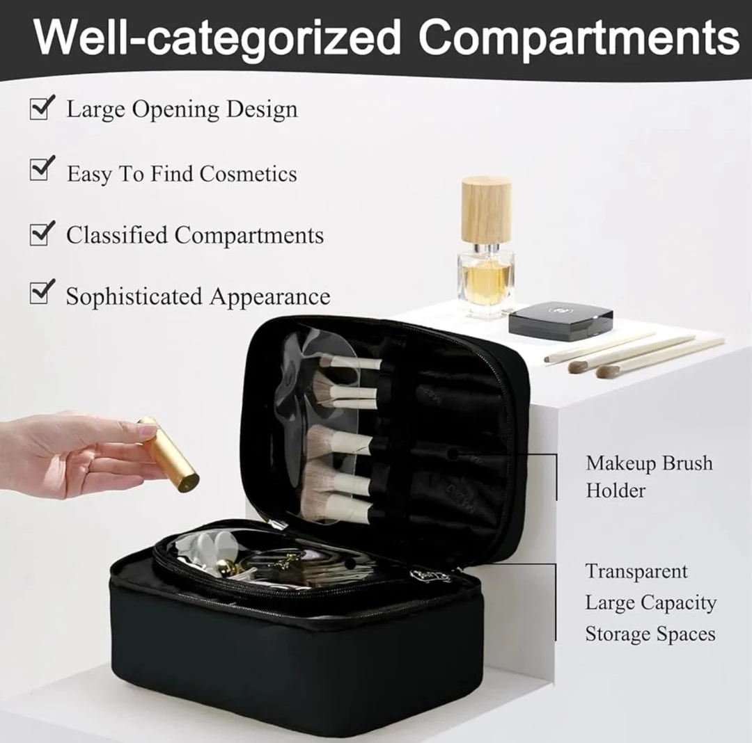 Kosmetik Orqanayzer Çanta – 23x17x10 sm, Su Keçirməz Süni Dəri,