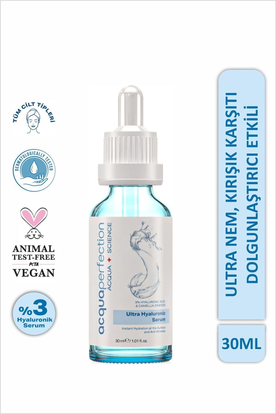 Acqua Perfection Ultra Hyaluronic - Yoğun Nəmləndirici Hyaluron Serum, 30 ml
