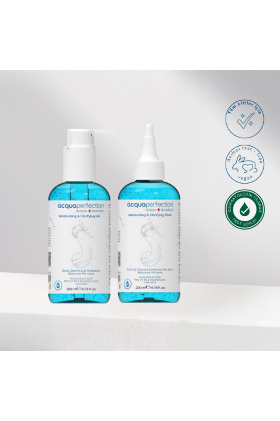 Acqua Perfection Qara Nöqtə və Ləkə Əleyhinə Qlikol və Salisil Turşulu Jel + Serum Dəsti