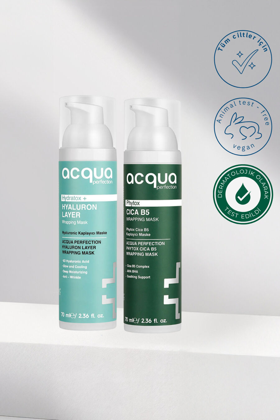 Acqua Perfection Cica B5 + Hyaluron Layer Soyulan Maska Baxım Dəsti