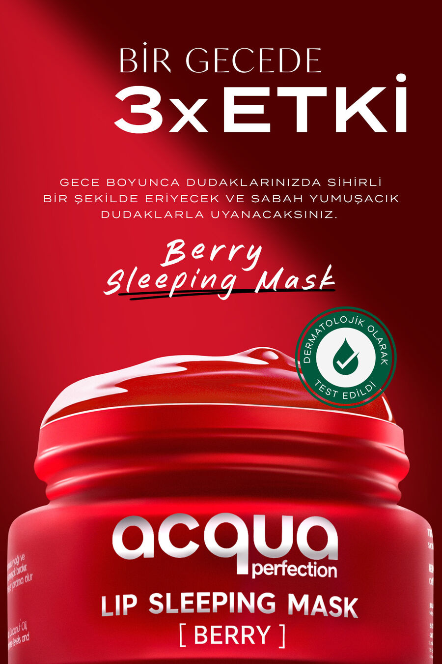 Acqua Perfection Lip Sleeping Mask Berry - Bərpaedici və Nəmləndirici Gecə Dodaq Maskası