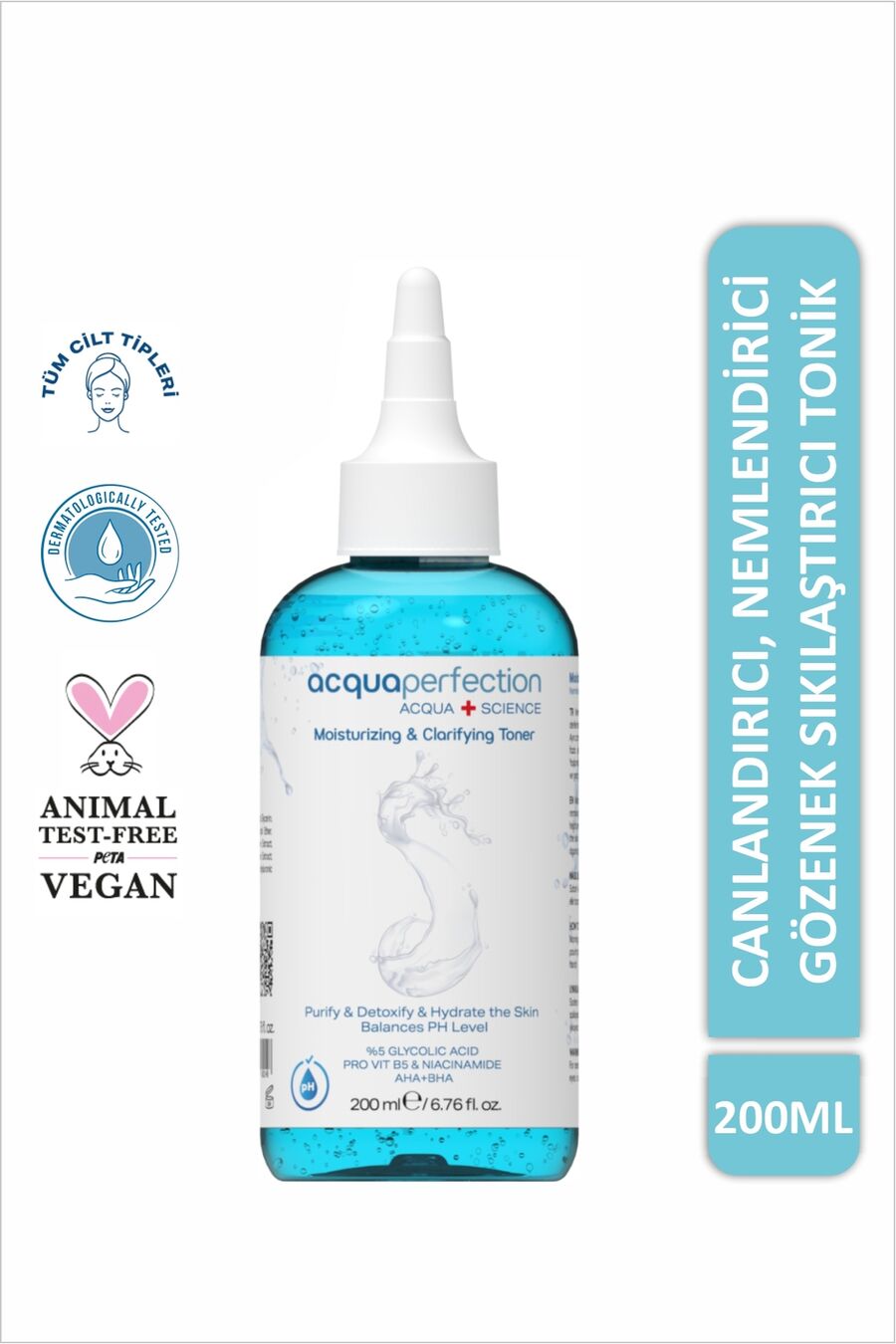 Acqua Perfection Moisturizing & Clarifying Nəmləndirici və Təmizləyici Tonik, 200 ml