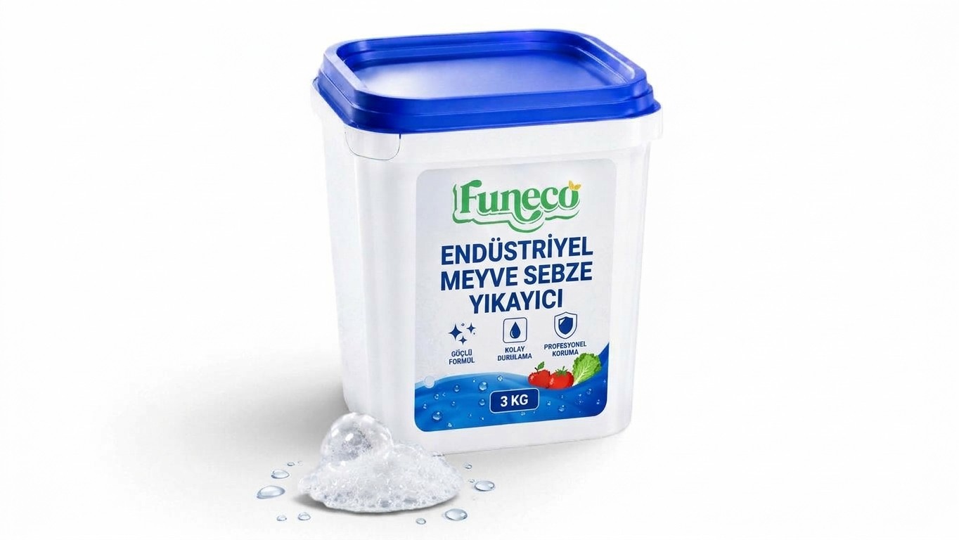 FUNECO 3 kq  Endustriyel tek tip meyvə ve  sebze  yikama tozu