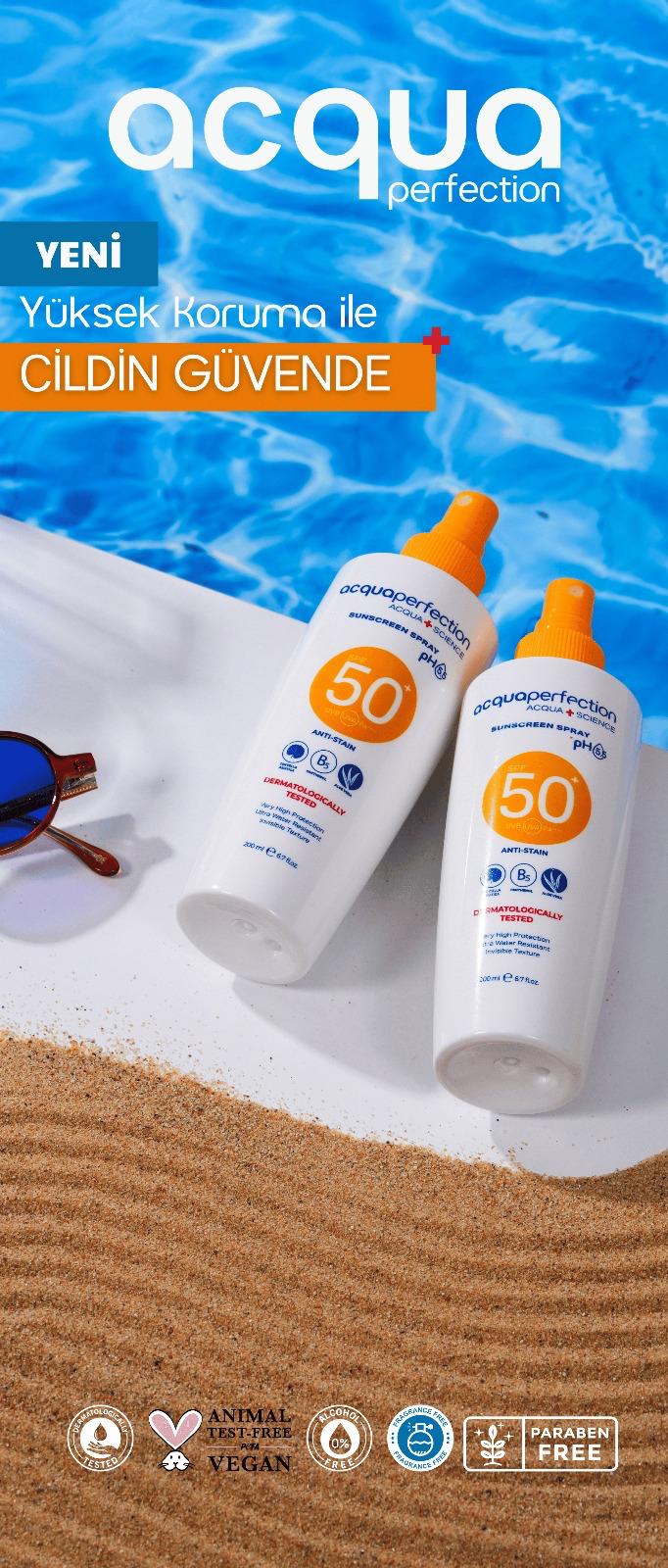 Güneş Koruyucu Losyon SPF 50, yüksek koruma faktörü ile UVA ve UVB ışınlarına karşı etkin koruma sağlar.